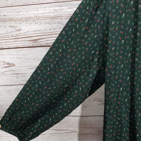 Old Navy New Women's Green Mini Floral Rayon Wrap Dress Size XXL - Picture 6 of 14